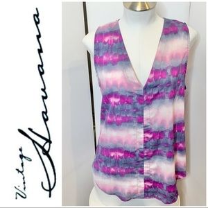 Vintage Havana Sleeveless Watercolor Tie Dye Top M